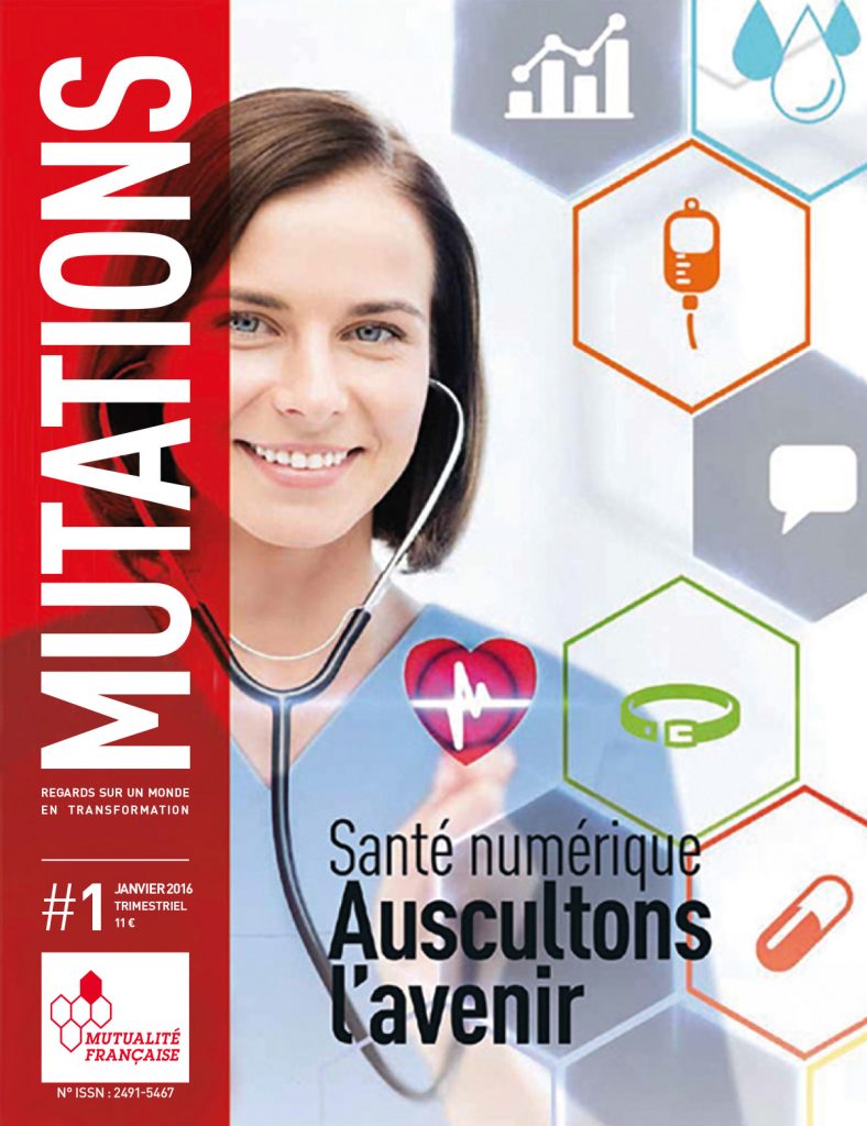Mutations #1 : Une du magazine sur la santé numérique.