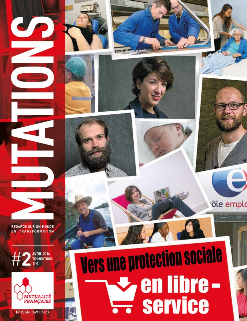 Mutations #2 : Une du magazine sur la protection sociale en livre-service.