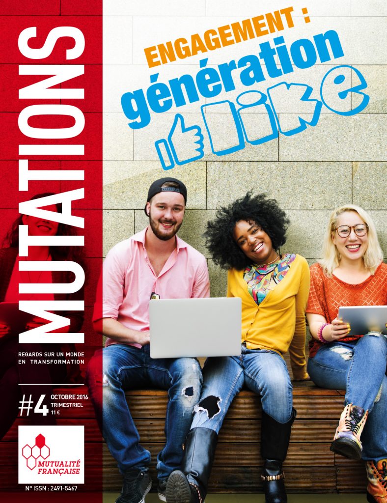 Mutations #4 : Une du magazine sur l'engagement des jeunes.